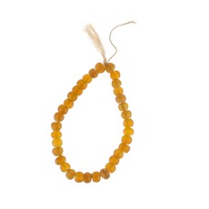 Indaba Frosted Glass Tassel Beads - Amber