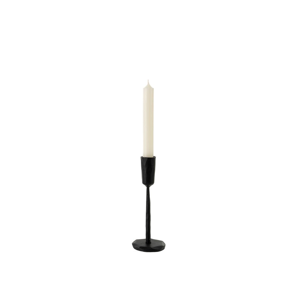 Indaba Luna Forged Candlestick - Small - Black