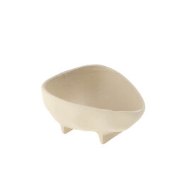 Indaba Rockform Footed Bowl - Small - Ivory