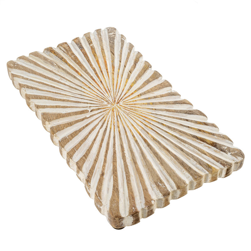 Indaba Dahlia Wooden Tray - Rectangle