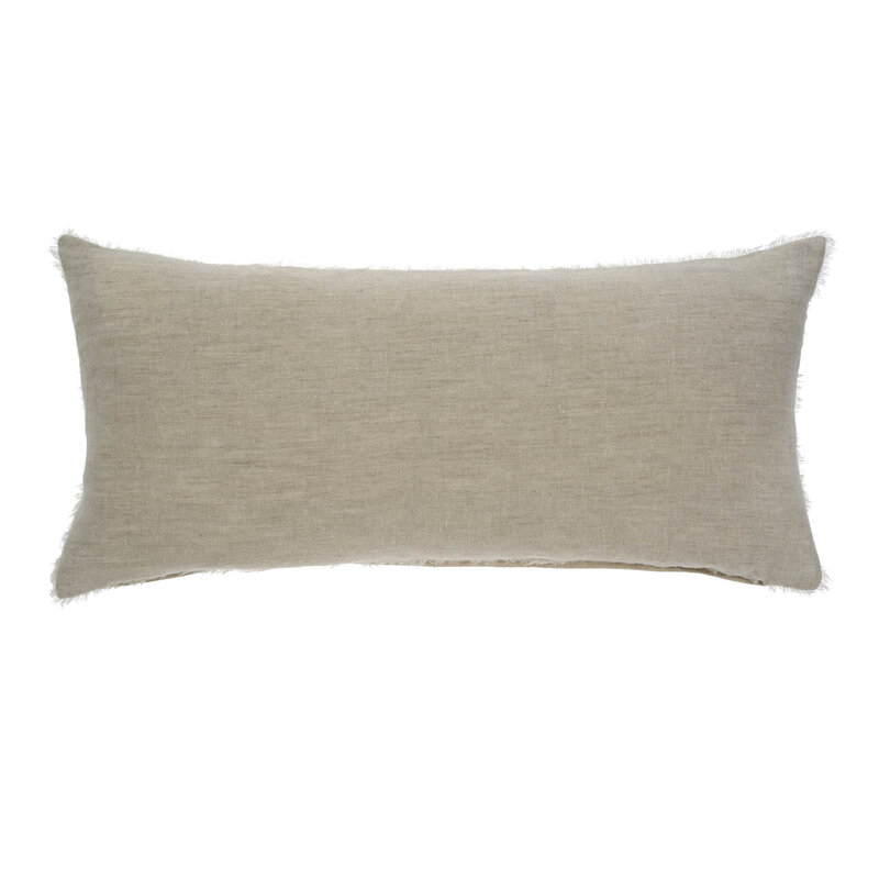 Indaba Lina Linen Pillow - 14x31 - Chambray