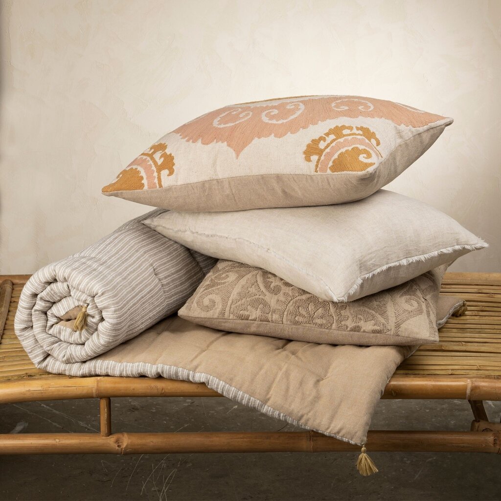 Indaba Suzani Linen Pillow - 16 x 24"