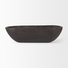 Mercana Athena Reclaimed Wood Bowl - Black-Brown