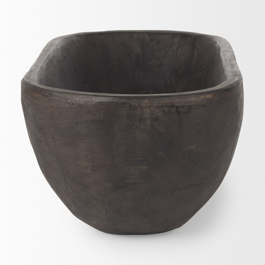 Mercana Athena Reclaimed Wood Bowl - Black-Brown