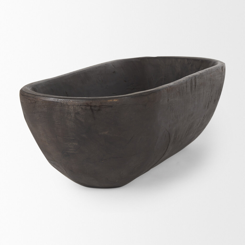 Mercana Athena Reclaimed Wood Bowl - Black-Brown