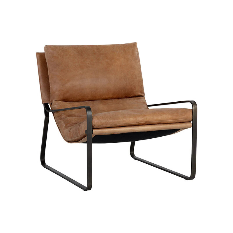 Sunpan Zancor Lounge Chair - Gunmetal