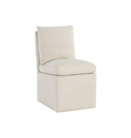 Sunpan Glenrose Wheeled Dining Chair - Effie Linen