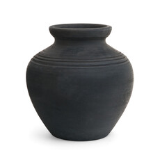 Accents De Ville Terracotta Clay Vase - Burnt Black