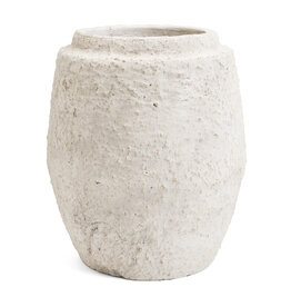 Accents De Ville Textured Terracotta Vase - Alabaster White