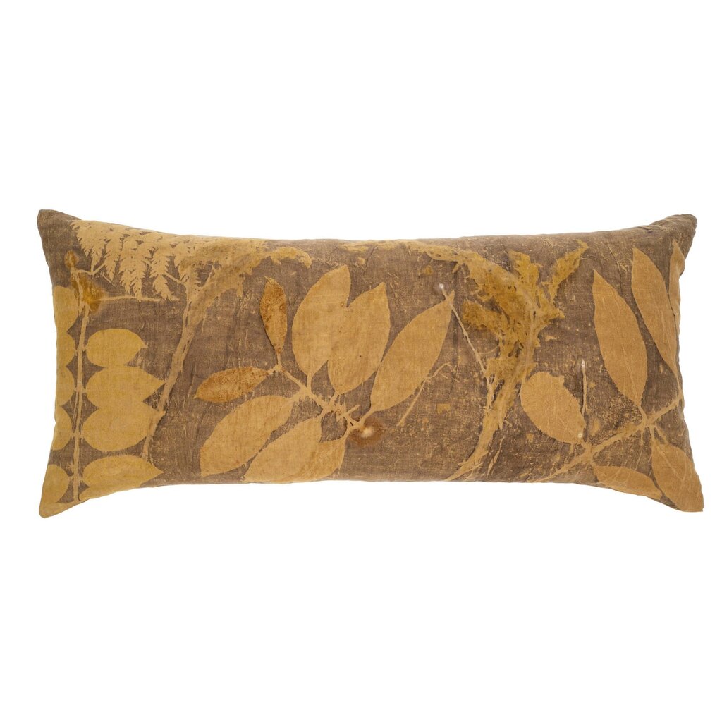 Indaba Linen Eco Print Pillow - Earth