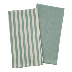 Indaba Lucia Tea Towels - Aqua (Set of Two)