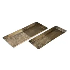 Indaba Klint Metal Tray - Antique Brass - Small