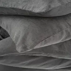 Indaba Reverie Linen King Duvet Set - Charcoal