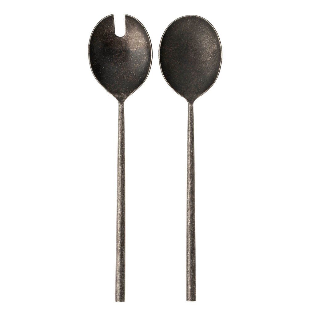 Indaba Tides Salad Servers - Tumbled Black