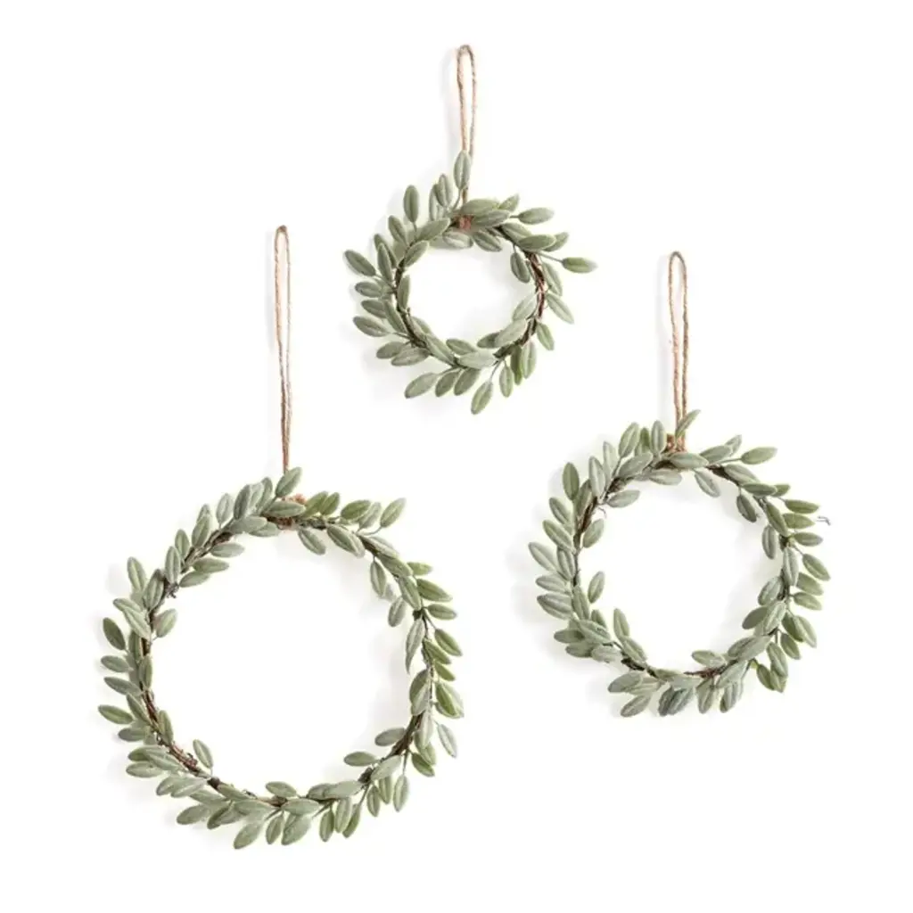 Napa Home & Garden Lambs Ear Wreath Ornaments (Set of 3)