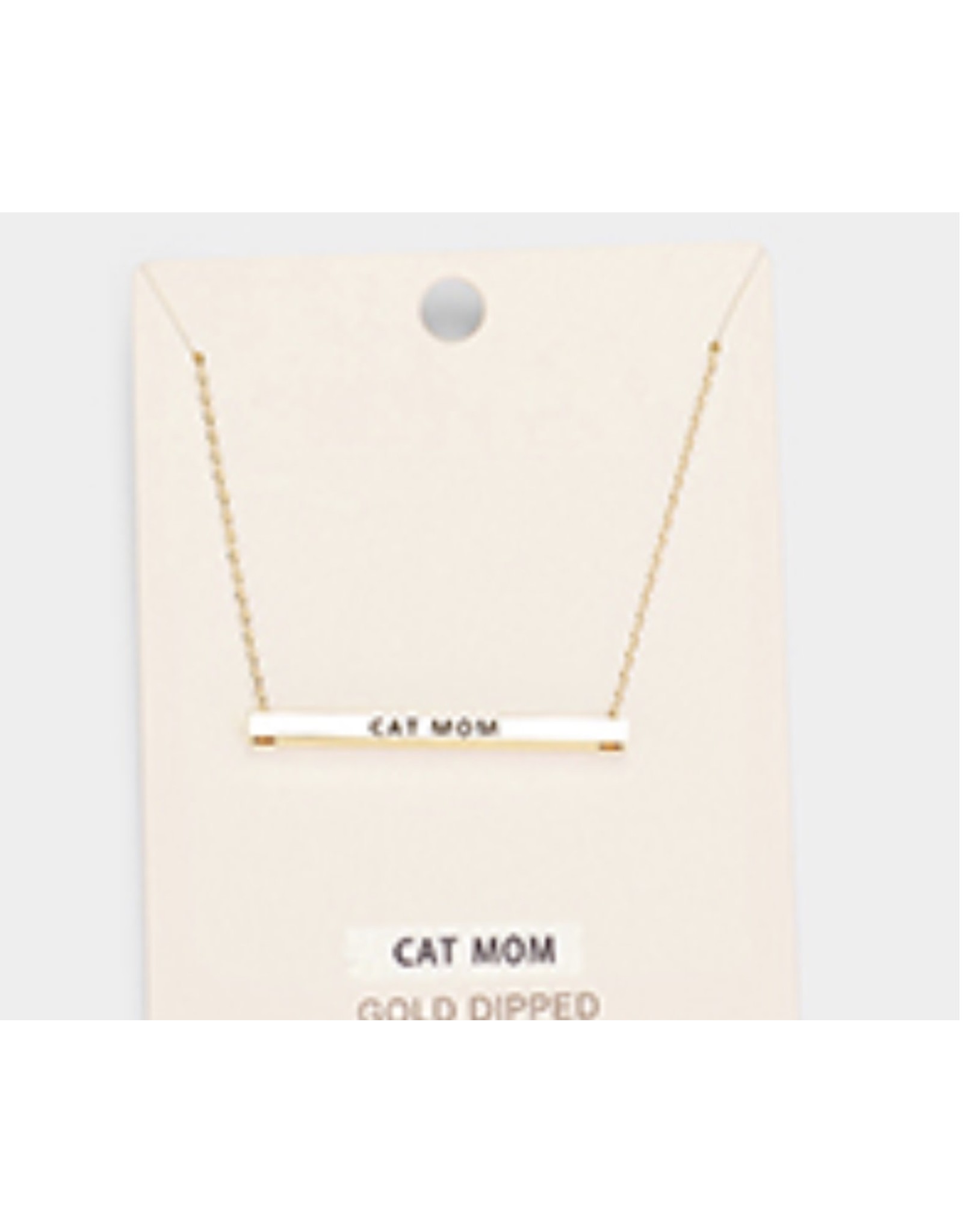 Dog Mom/Cat Mom Bar Necklace