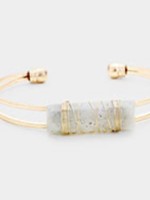 Crystal Wire Wrapped Cuff Bracelets