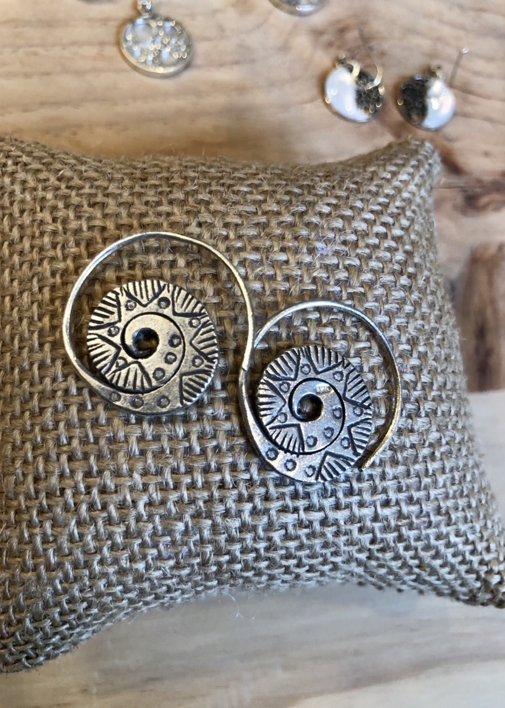 Tribal Sterling Silver Earrings