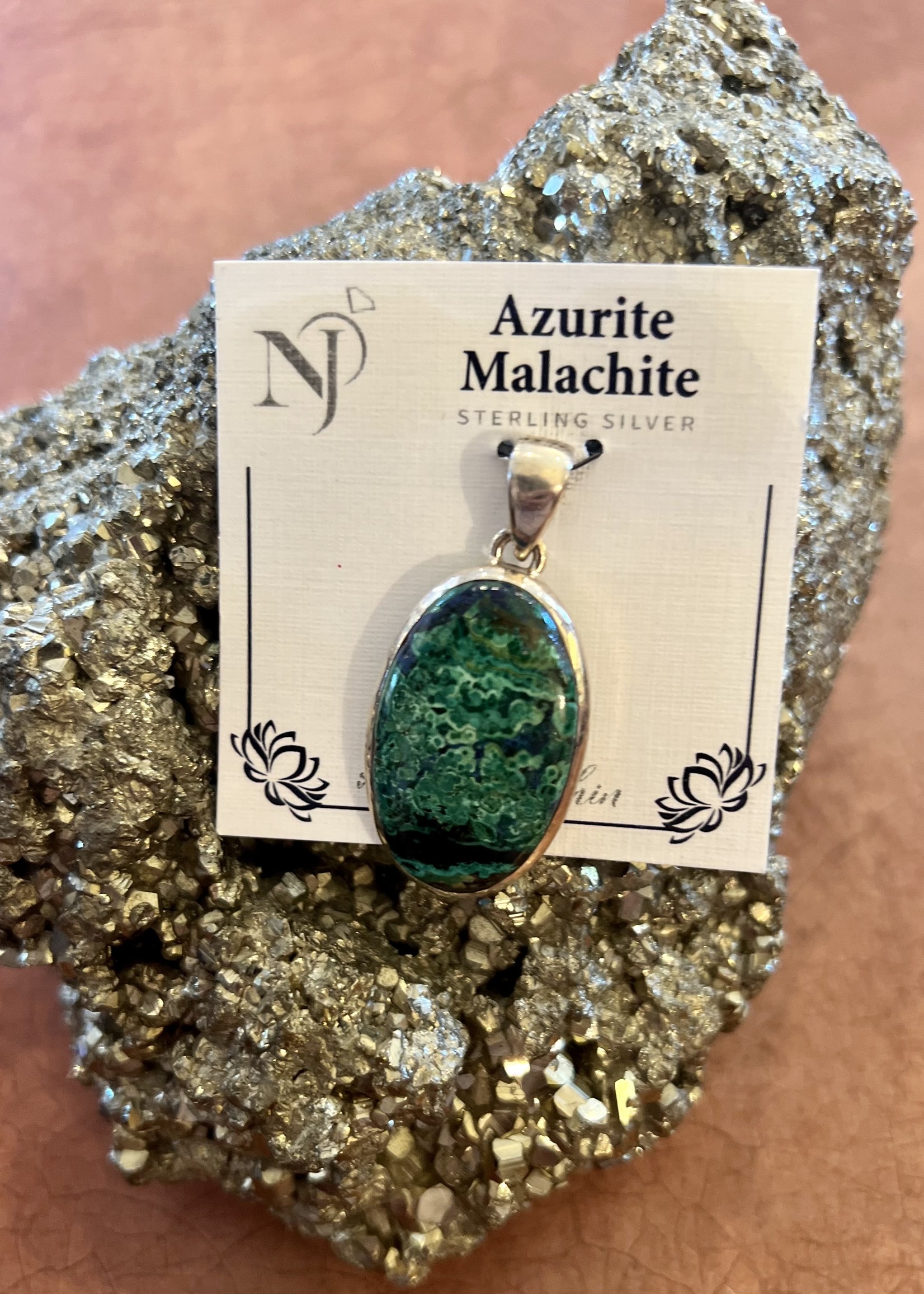 Azurite & Malachite Sterling Pendant