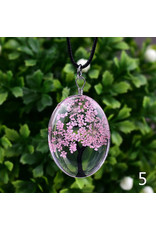 Flower Life Tree Necklace - Pink