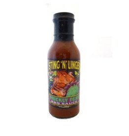 Sting 'N' Linger BBQ Sauce Prickly Pear 12 oz.