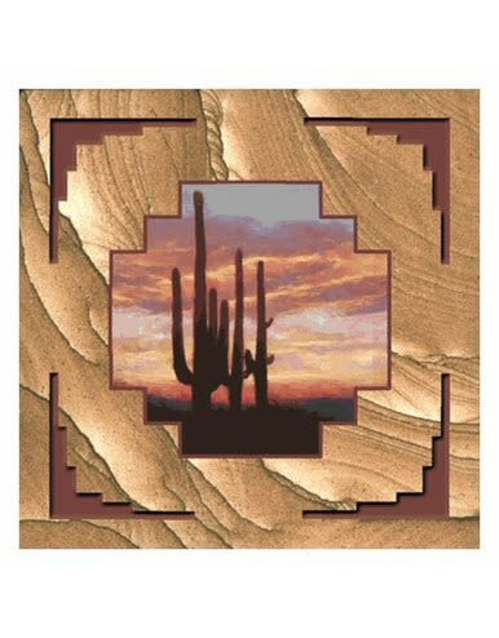 Thirstystone Saguaro Sunset  Square Coaster