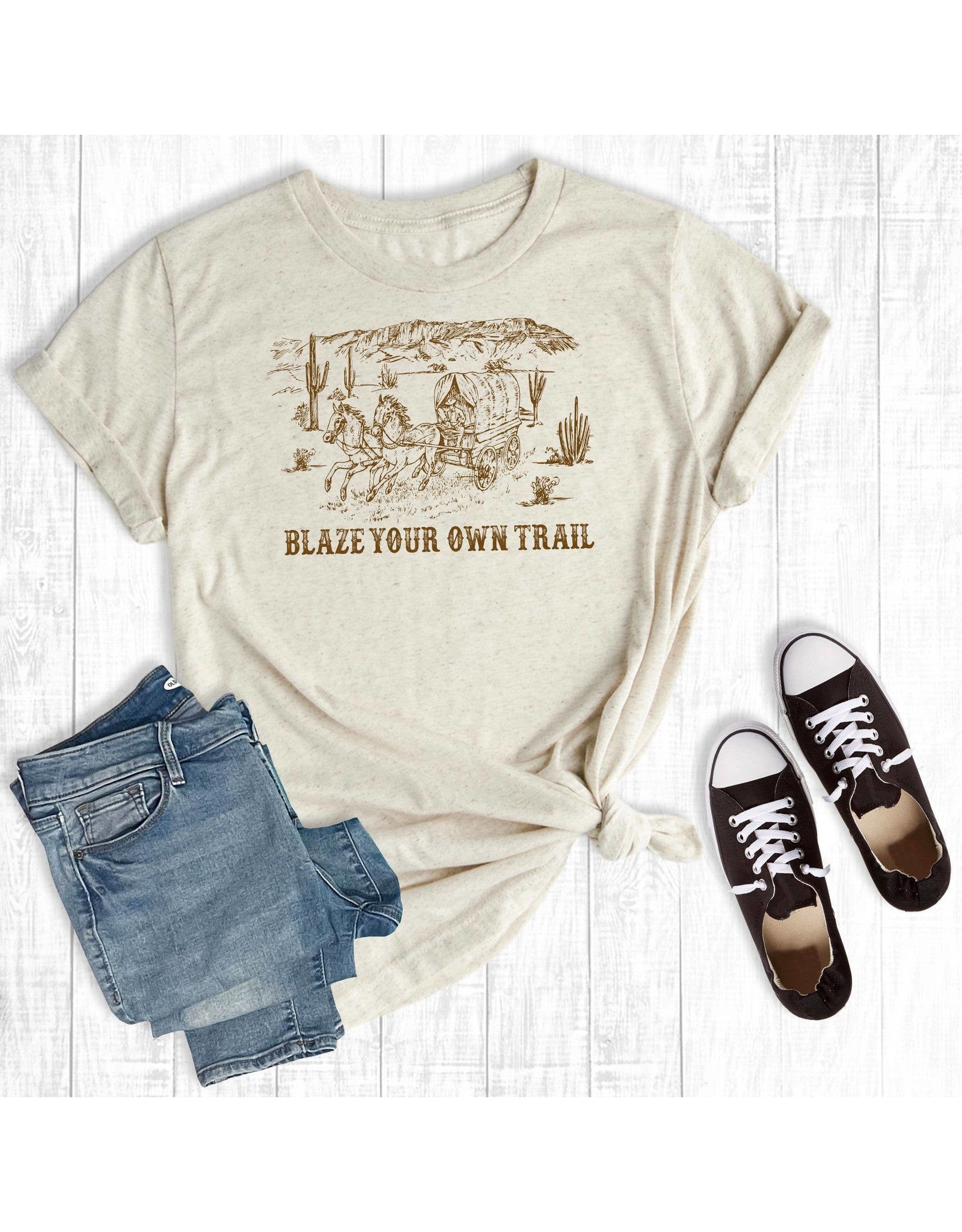 Rebel Rose Blaze Your Own Trail Adult T-shirt