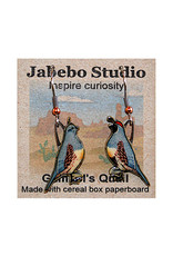 Jabebo Gambel's Quail Earrings