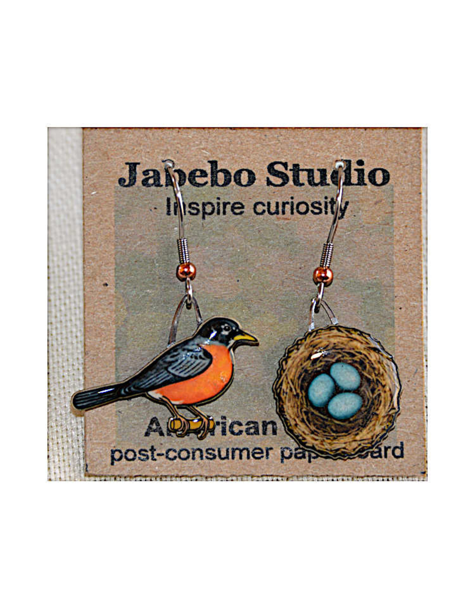 Jabebo Robin and Nest Earrings