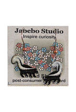 Jabebo Striped Skunk Earrings