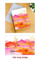 Paige Poppe Art Groovy Sunset Greeting Card