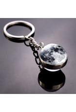 Glass Moon Key Chain