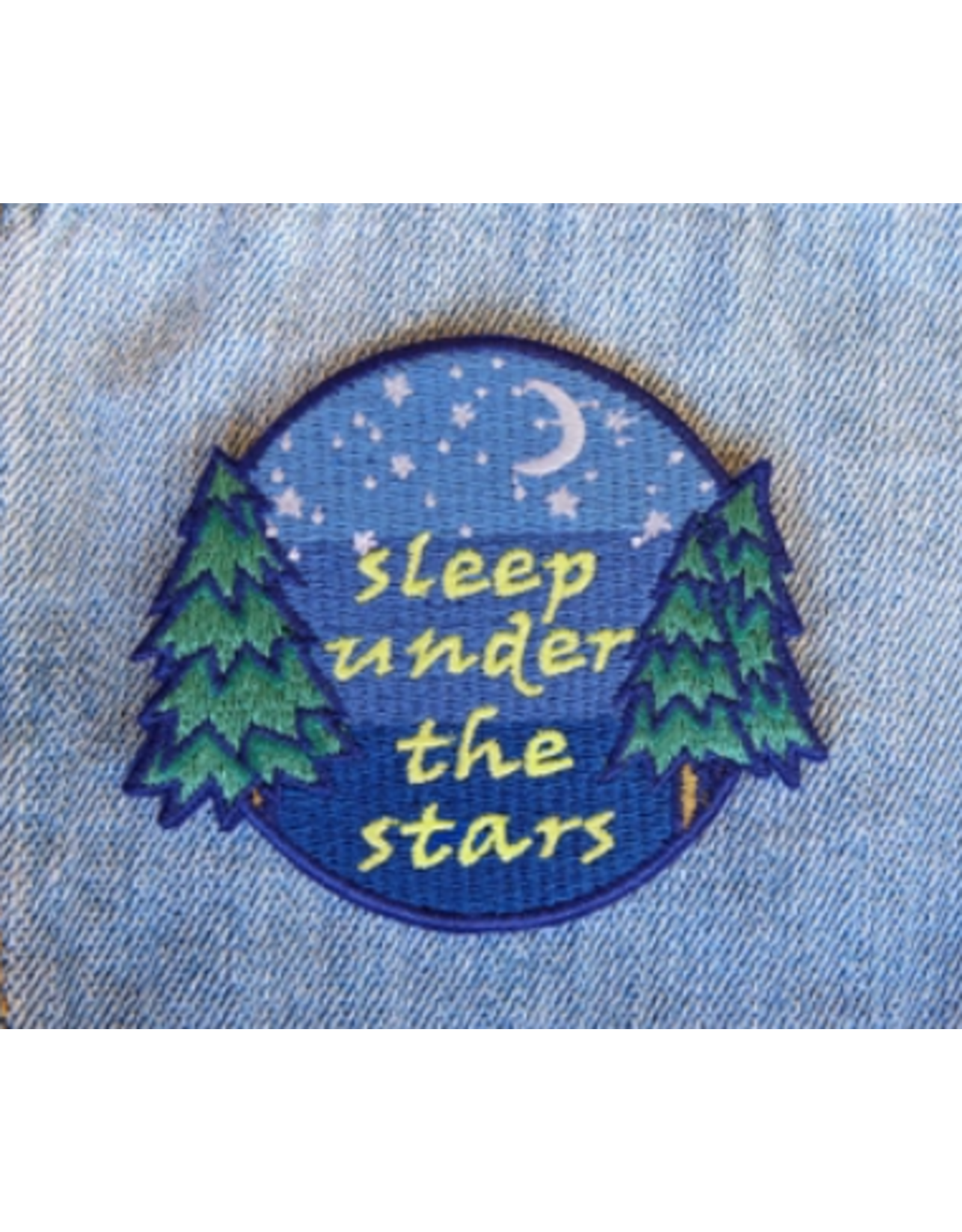 Lucky Sardine Sleep Under The Stars, Camping Embroidered Patch