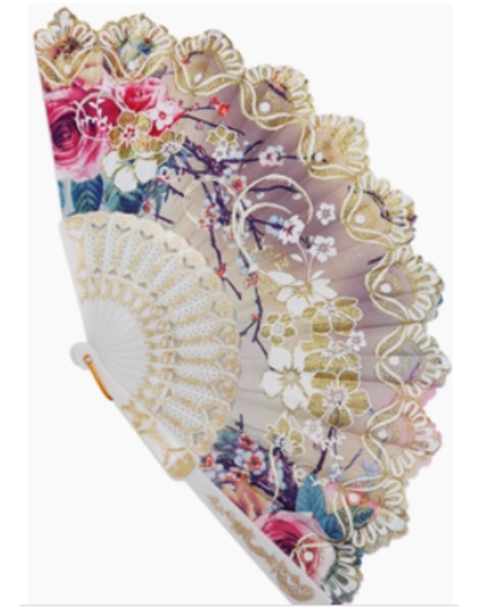 CapZone Floral Hand Held Fan