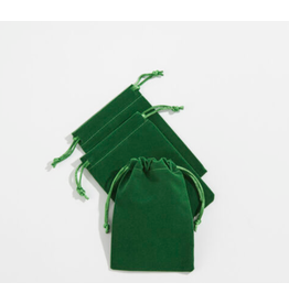 Geocentral 3.5" x  5" Green Velvet Bag