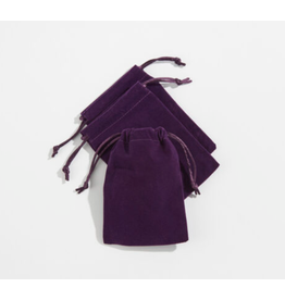 Geocentral 3.5"x 5" Purple Velvet Bag