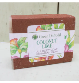 Green Daffodil Bath & Body Coconut Lime Natural Handmade Bar Soap