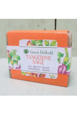 Green Daffodil Bath & Body Tangerine Sage Natural Handmade Bar Soap
