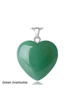 Wish Natural Quartz Heart Necklace - Green Aventurine