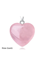 Wish Natural Quartz Heart Necklace - Rose Quartz