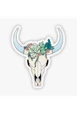 Big Moods Longhorn Skull With Succulents