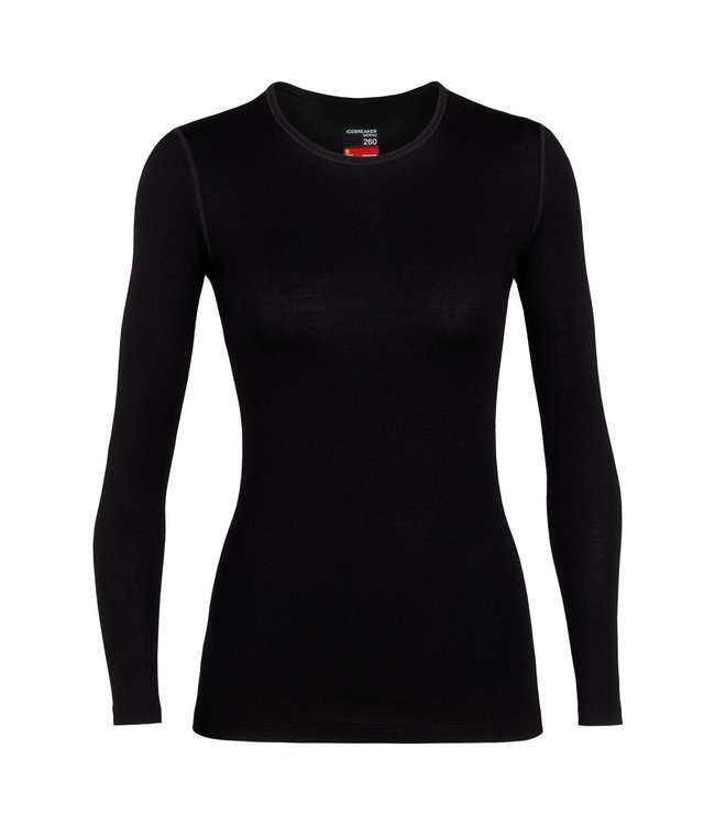 WOMEN'S ICEBREAKER 260 TECH LONG SLEEVE CREWE THERMAL TOP