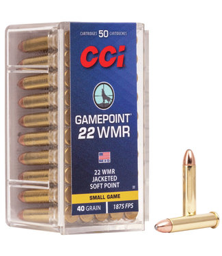 CCI CCI .22 WMR - 40GR (JSP) - GAMEPOINT - SMALL GAME (50 CARTRIDGES)