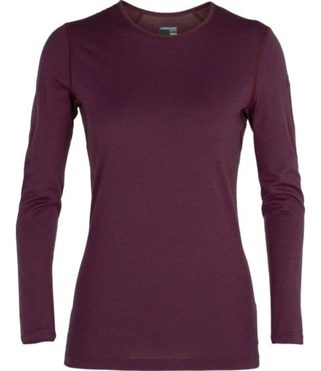 WOMEN'S ICEBREAKER MERINO 200 OASIS LONG SLEEVE CREWE THERMAL TOP