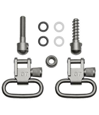 GROVTEC GROVTEC MACHINE SCREW FOREND LOCKING SWIVEL SET - 1" LOOP - SATIN NICKEL PLATED