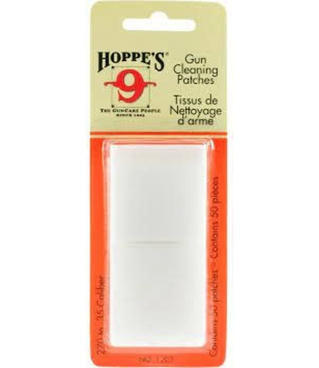 HOPPE'S BORE CLEANING PATCHES - .270-.35 CAL