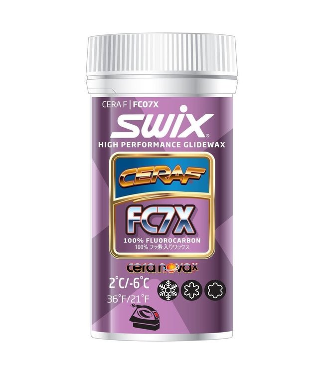 SWIX SWIX FC7X (-6°C/+2°C) VIOLET CERA F POWDER - HIGH PERFORMANCE GLIDE WAX