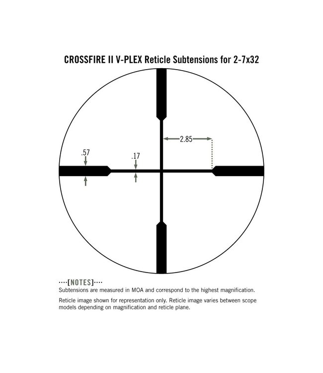 VORTEX CROSSFIRE II 2-7X32MM SCOUT SCOPE V-PLEX