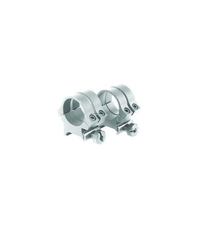 WEAVER QUAD LOCK DETACHABLE SCOPE RINGS - 1" MEDIUM SILVER