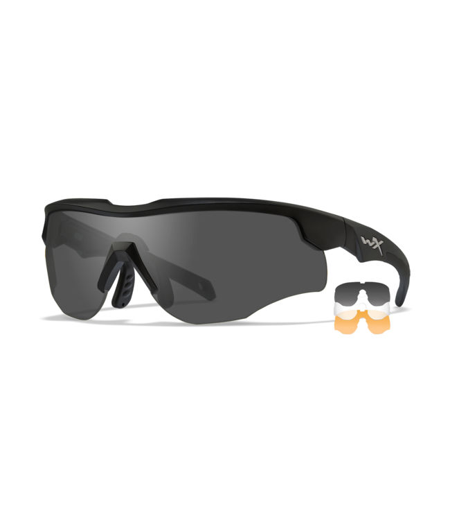 WILEY X WX ROGUE BALLISTIC-RATED SAFETY SUNGLASSES W/ COMM TEMPLE -  INTERCHANGEABLE THREE-LENS SYSTEM - Lefebvre's Source For Adventure
